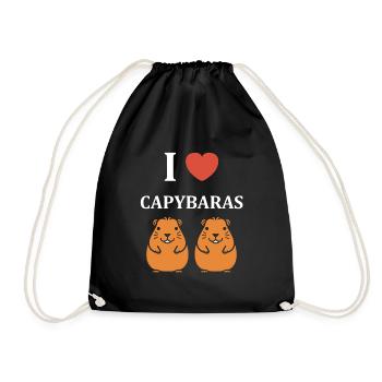 Humour Capybara - Sac de sport léger - noir - Devant