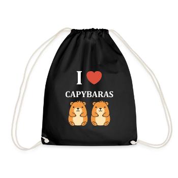 Humour Capybara - Sac de sport léger - noir - Devant