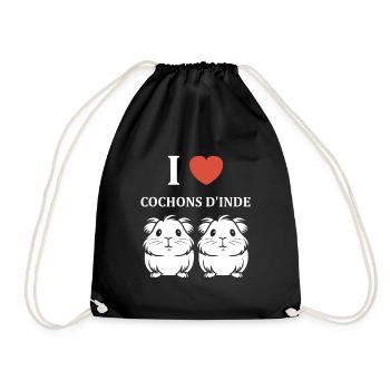 Humour cochon d'ine - Sac de sport léger - noir - Devant