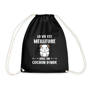Humour cochon d'ine - Sac de sport léger - noir - Devant