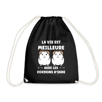 Humour cochon d'ine - Sac de sport léger - noir - Devant