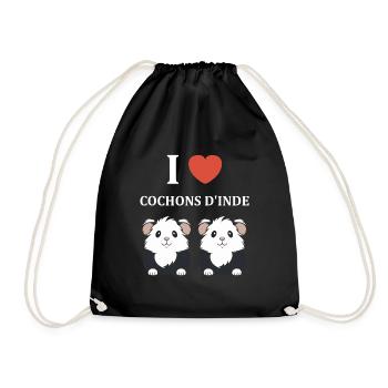 Humour cochon d'ine - Sac de sport léger - noir - Devant