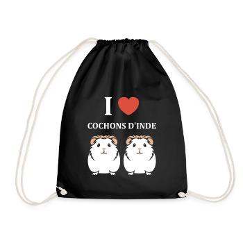 Humour cochon d'ine - Sac de sport léger - noir - Devant