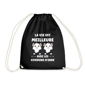 Humour cochon d'ine - Sac de sport léger - noir - Devant