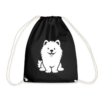 Chien Samoyède - Sac de sport léger - noir - Devant