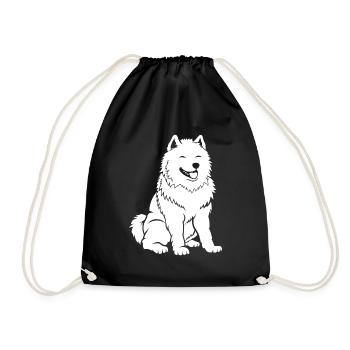 Humour Chien Samoyède - Sac de sport léger - noir - Devant