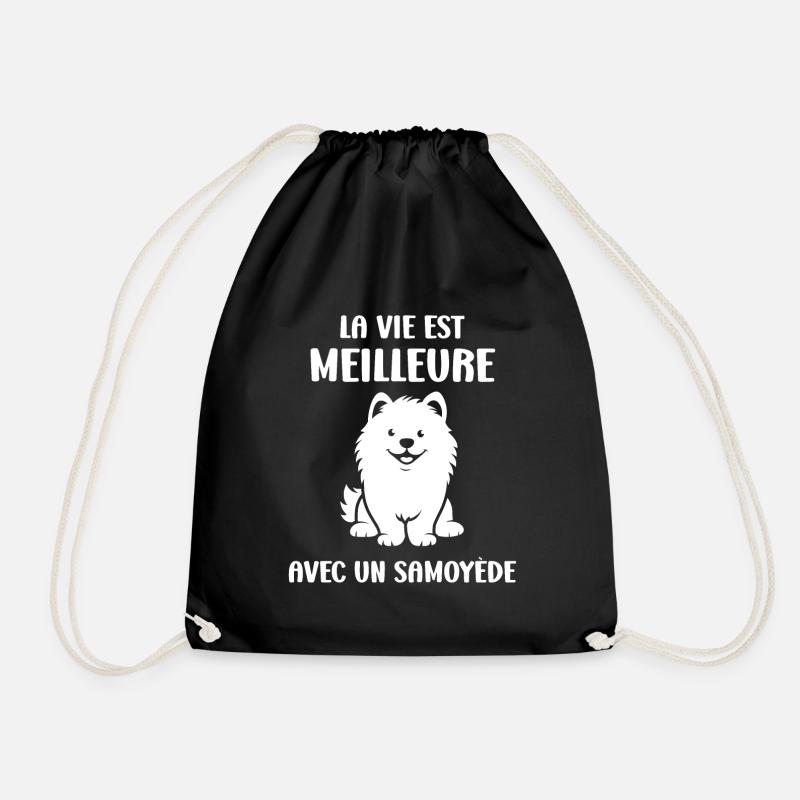 Humour Chien Samoyède - Sac de sport léger - noir