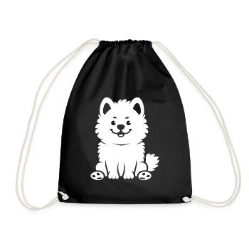 Chien Samoyède - Sac de sport léger - noir - Devant