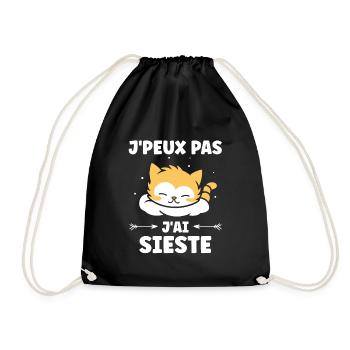 J'ai sieste - Sac de sport léger - noir - Devant