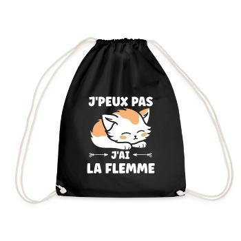 J'ai la flemme - Sac de sport léger - noir - Devant
