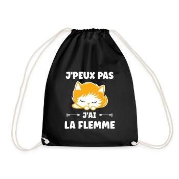 J'ai la flemme - Sac de sport léger - noir - Devant