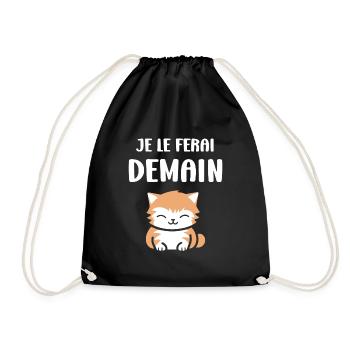 Je le ferai demain - Sac de sport léger - noir - Devant