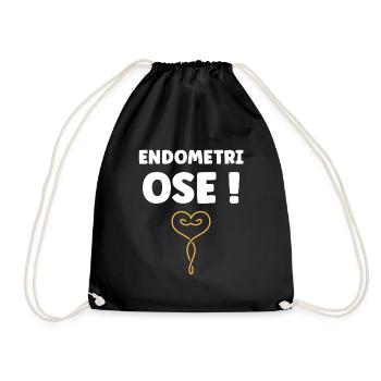 sensibilisation endométriose - Sac de sport léger - noir - Devant