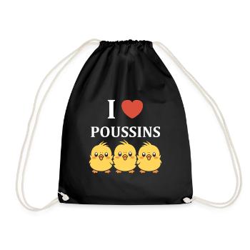 Humour petit poussin - Sac de sport léger - noir - Devant
