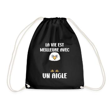 Citation humour Oiseau aigle - Sac de sport léger - noir - Devant