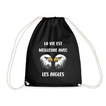 Citation humour Oiseau aigle - Sac de sport léger - noir - Devant