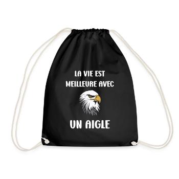 Citation humour Oiseau aigle - Sac de sport léger - noir - Devant