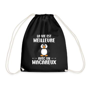 macareux - Sac de sport léger - noir - Devant