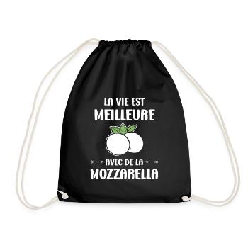 Humour mozzarella - Sac de sport léger - noir - Devant