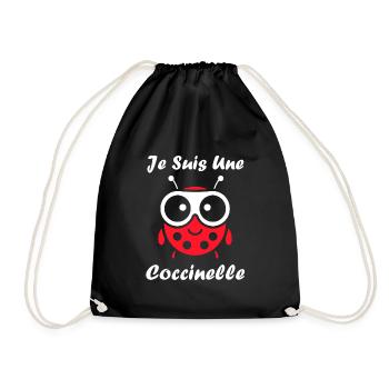Citation Humour Petite coccinelle - Sac de sport léger - noir - Devant