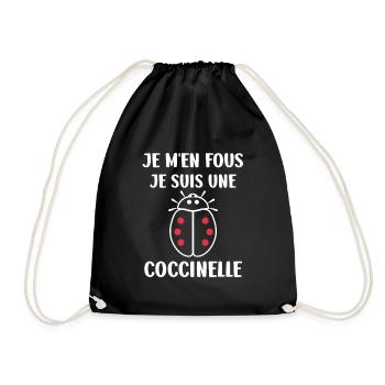 Citation Humour Petite coccinelle - Sac de sport léger - noir - Devant