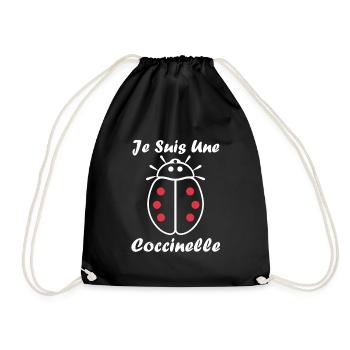 Citation Humour Petite coccinelle - Sac de sport léger - noir - Devant