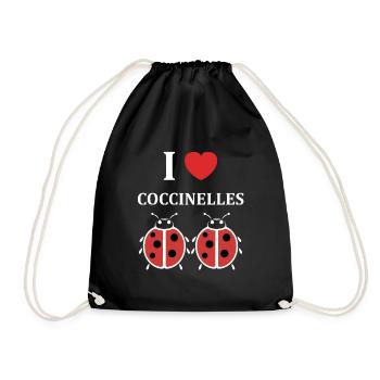 Citation Humour Petite coccinelle - Sac de sport léger - noir - Devant