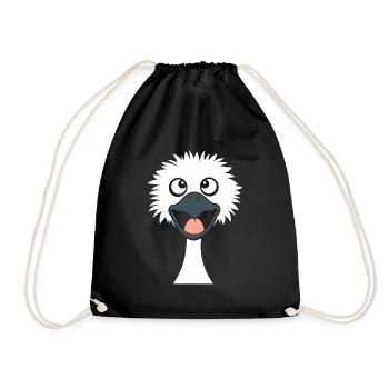 autruche - Sac de sport léger - noir - Devant