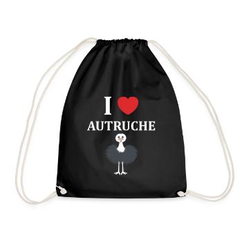 Humour autruche - Sac de sport léger - noir - Devant