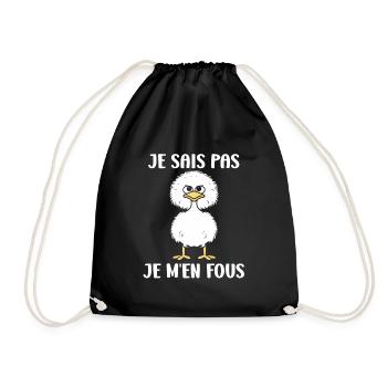 Humour autruche - Sac de sport léger - noir - Devant