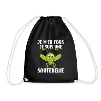 Humour sauterelle - Sac de sport léger - noir - Devant