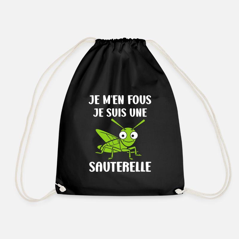 Insecte humour Sauterelle - Sac de sport léger - noir