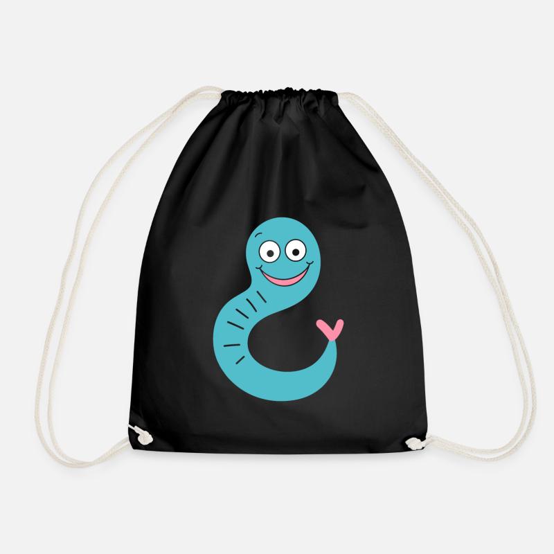 vers de terre - Sac de sport léger - noir