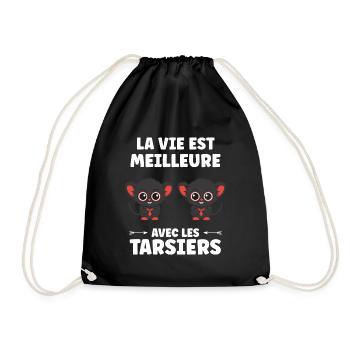 Humour tarsier - Sac de sport léger - noir - Devant