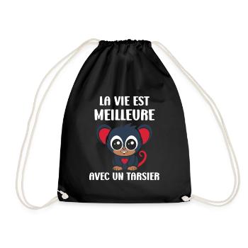Humour tarsier - Sac de sport léger - noir - Devant