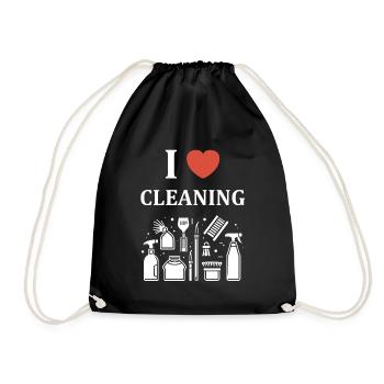 Humour faire le ménage - Sac de sport léger - noir - Devant