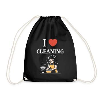 Humour faire le ménage - Sac de sport léger - noir - Devant