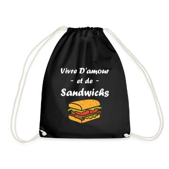 Humour sandwich - Sac de sport léger - noir - Devant