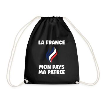 patriote la france mon pays ma patrie - Sac de sport léger - noir - Devant