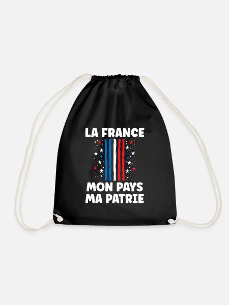 patriote la france mon mapys ma patrie - Sac de sport léger - noir