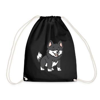 Humour loup - Sac de sport léger - noir - Devant