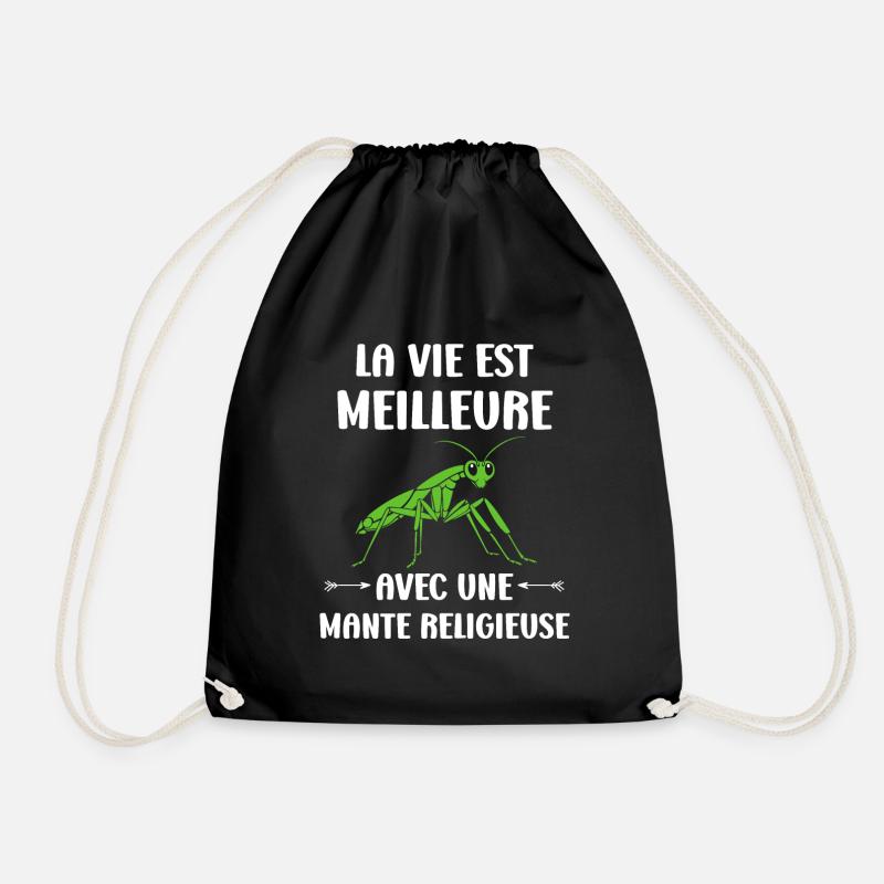 Humour insecte Mante religieuse - Sac de sport léger - noir
