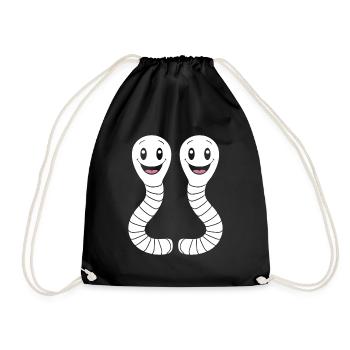 Humour ver de terre - Sac de sport léger - noir - Devant