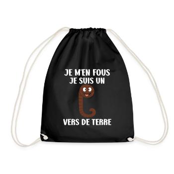 Humour ver de terre - Sac de sport léger - noir - Devant