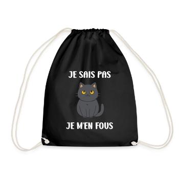 Humout chat chartreux - Sac de sport léger - noir - Devant