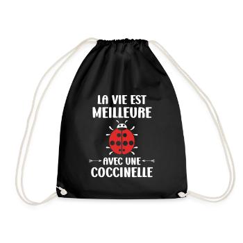 amour Coccinelle - Sac de sport léger - noir - Devant
