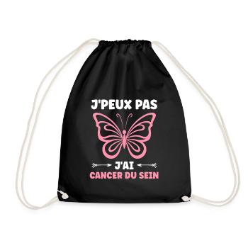 Sensibilisation cancer du sein - Sac de sport léger - noir - Devant