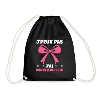 Sensibilisation cancer du sein - Sac de sport léger - noir - Devant