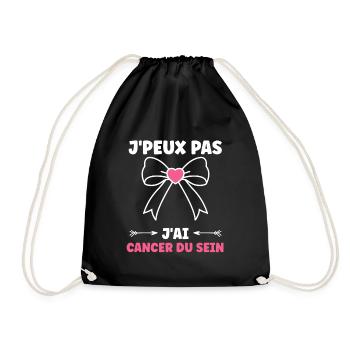Sensibilisation cancer du sein - Sac de sport léger - noir - Devant