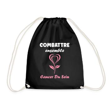Sensibilisation cancer du sein - Sac de sport léger - noir - Devant